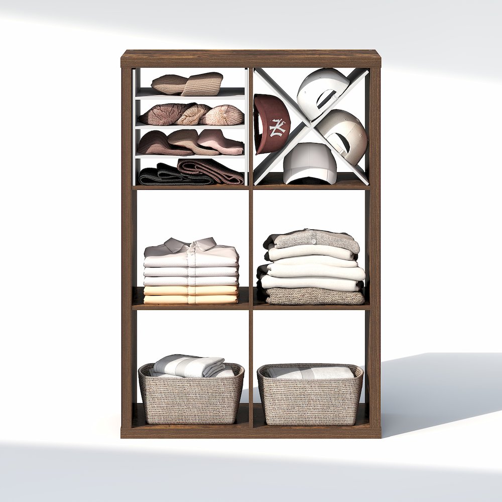 6-Cube Closet Organizer, Open Shelf Closet Storage, Extra Thick Frame. Picture 5