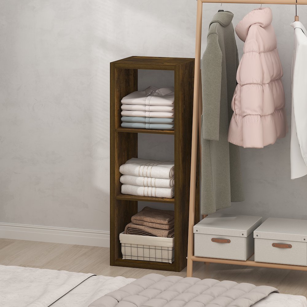 3-Cube Closet Organizer, Open Shelf Closet Storage, Extra Thick Frame. Picture 3