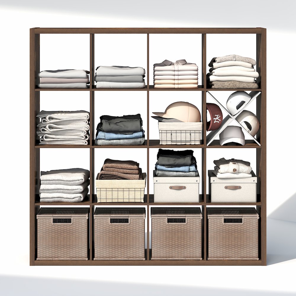 16-Cube Closet Organizer, Open Shelf Closet Storage, Extra Thick Frame. Picture 5