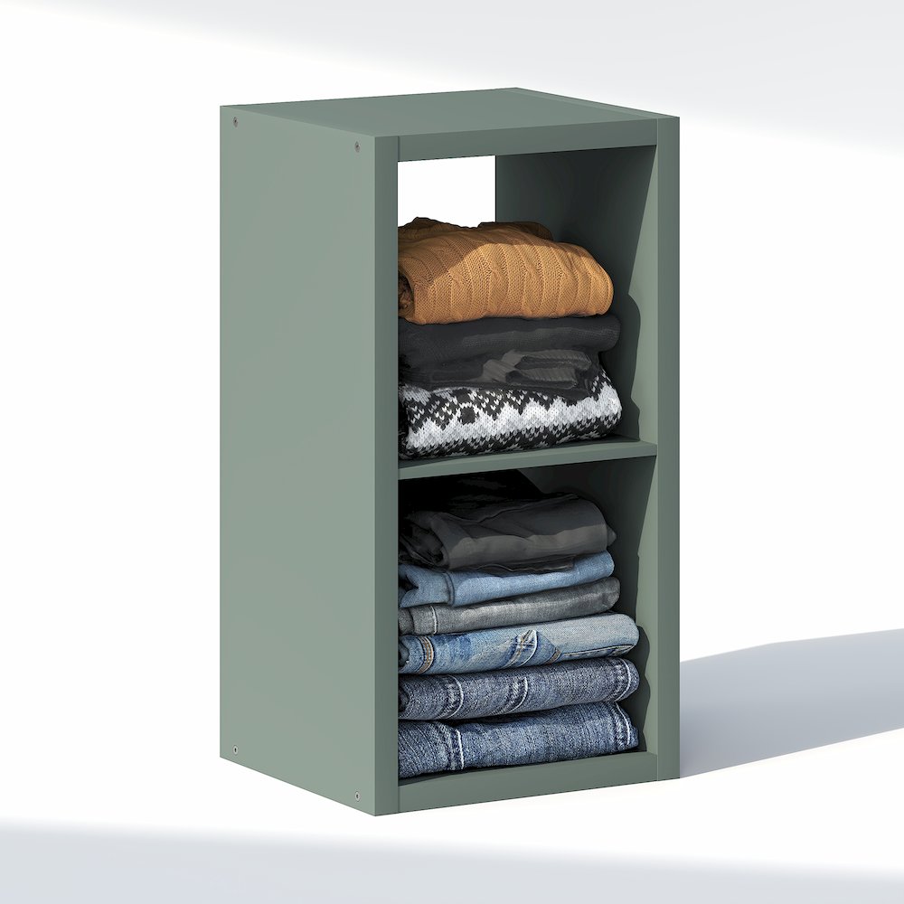 2-Cube Closet Organizer, Open Shelf Closet Storage, Extra Thick Frame. Picture 2