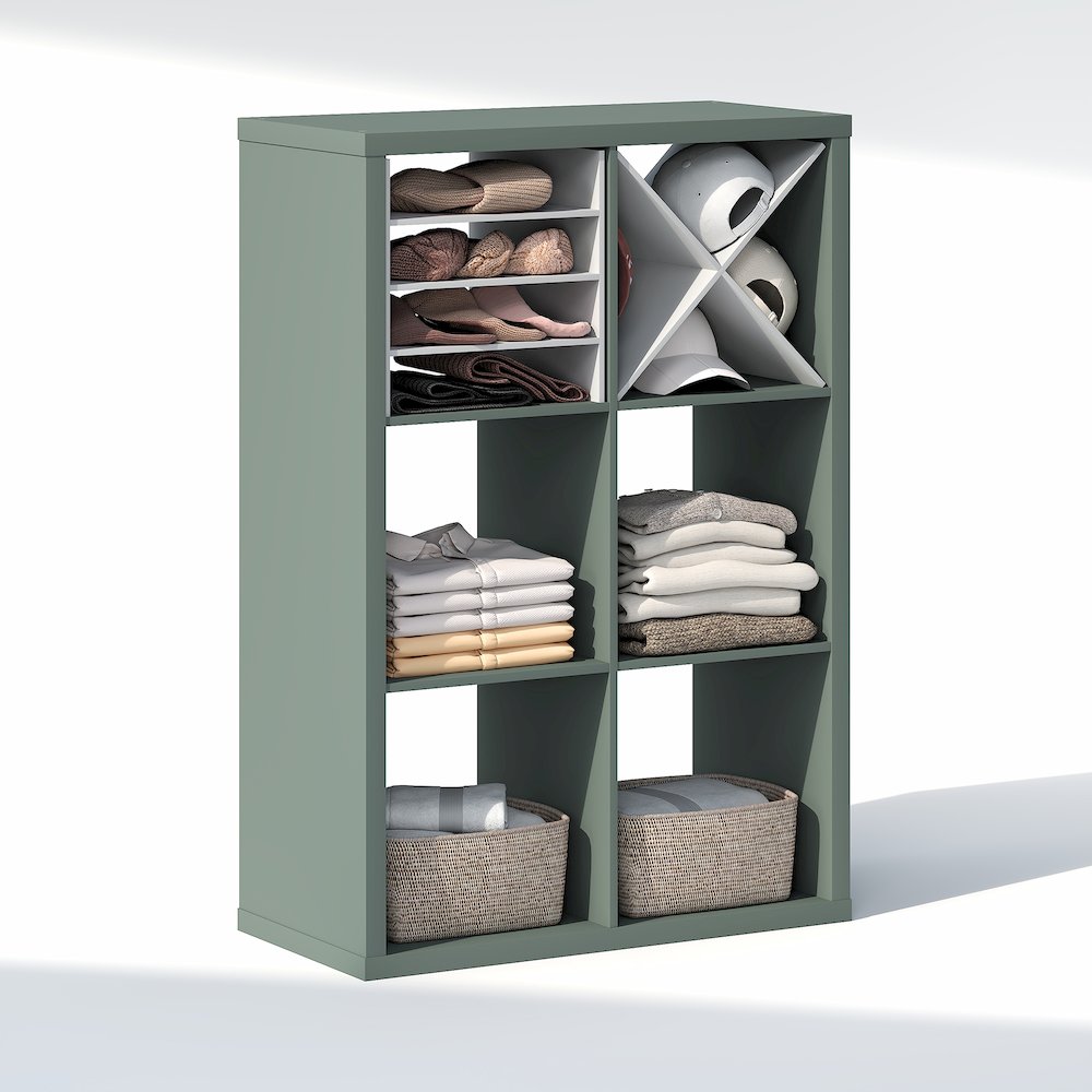 6-Cube Closet Organizer, Open Shelf Closet Storage, Extra Thick Frame. Picture 3
