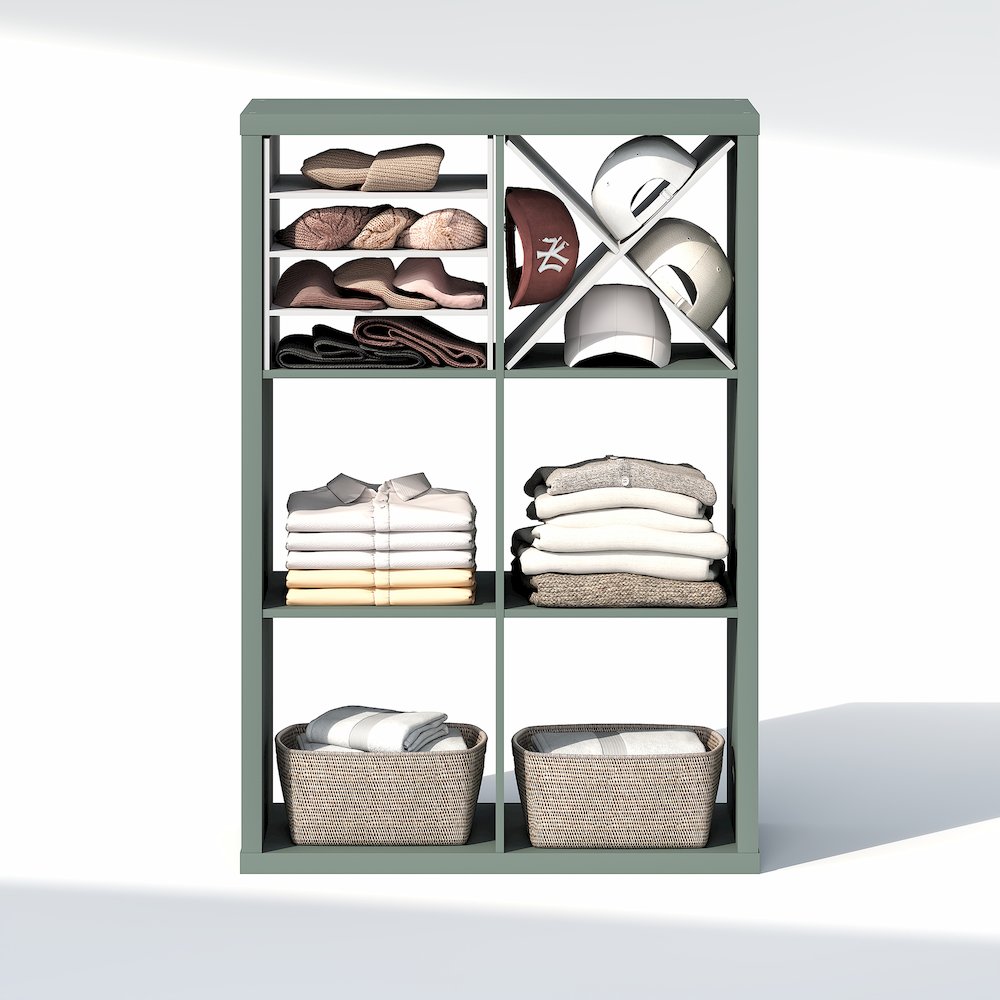 6-Cube Closet Organizer, Open Shelf Closet Storage, Extra Thick Frame. Picture 6