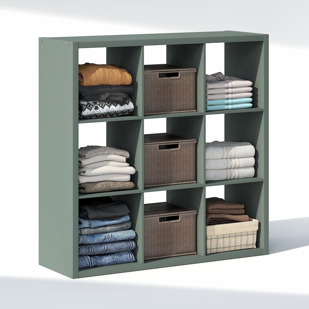 9-Cube Closet Organizer, Open Shelf Closet Storage, Extra Thick Frame. Picture 2