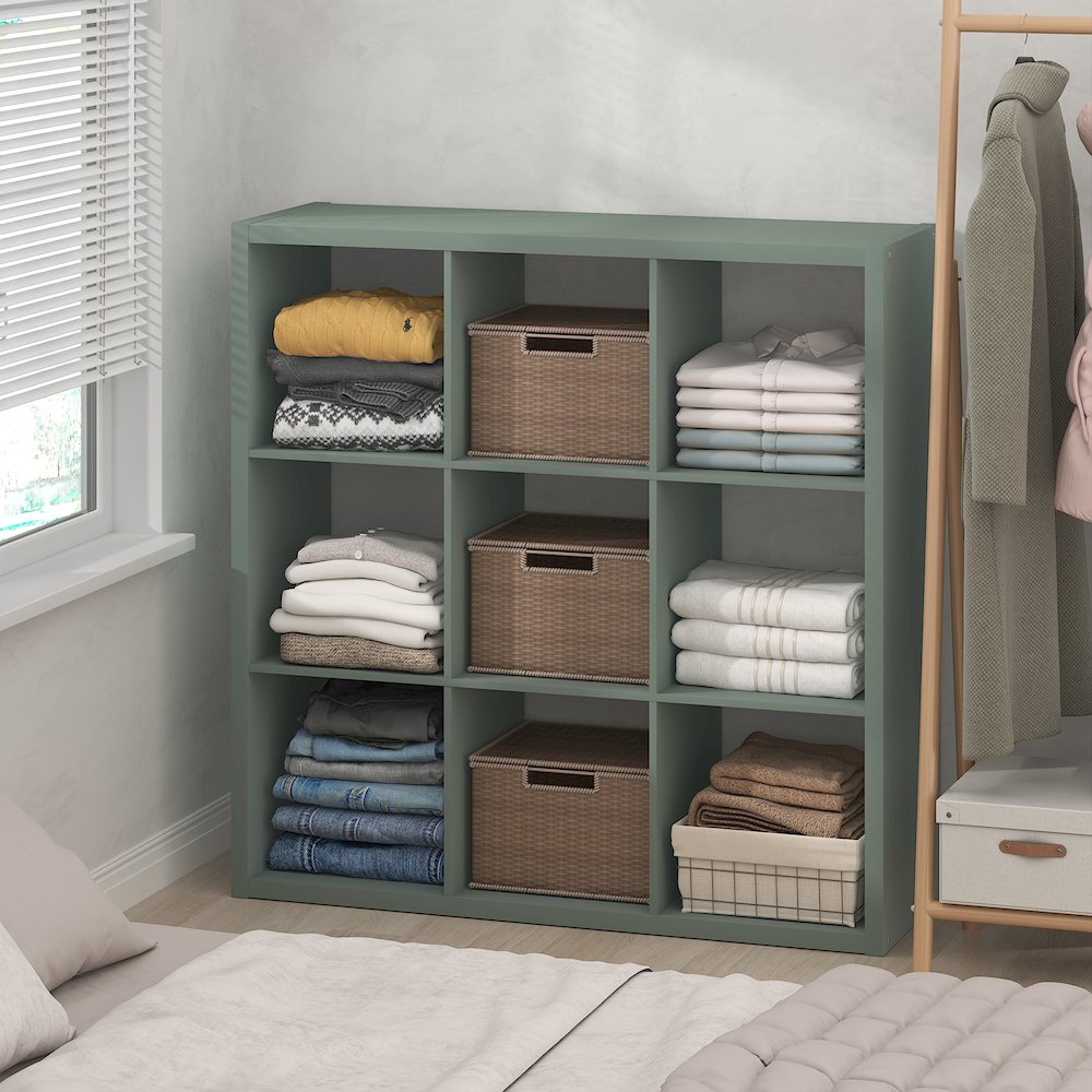 9-Cube Closet Organizer, Open Shelf Closet Storage, Extra Thick Frame. Picture 3