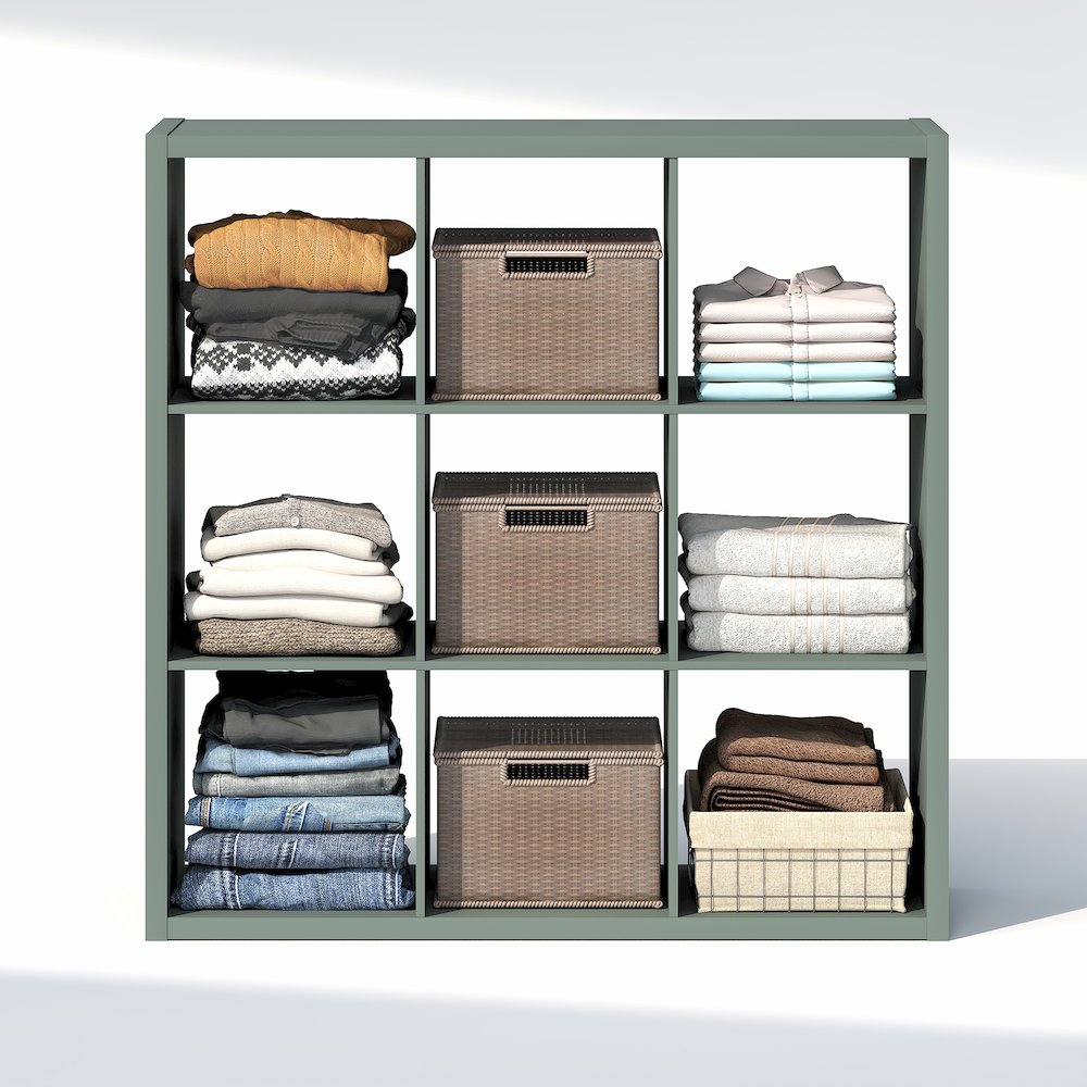 9-Cube Closet Organizer, Open Shelf Closet Storage, Extra Thick Frame. Picture 5