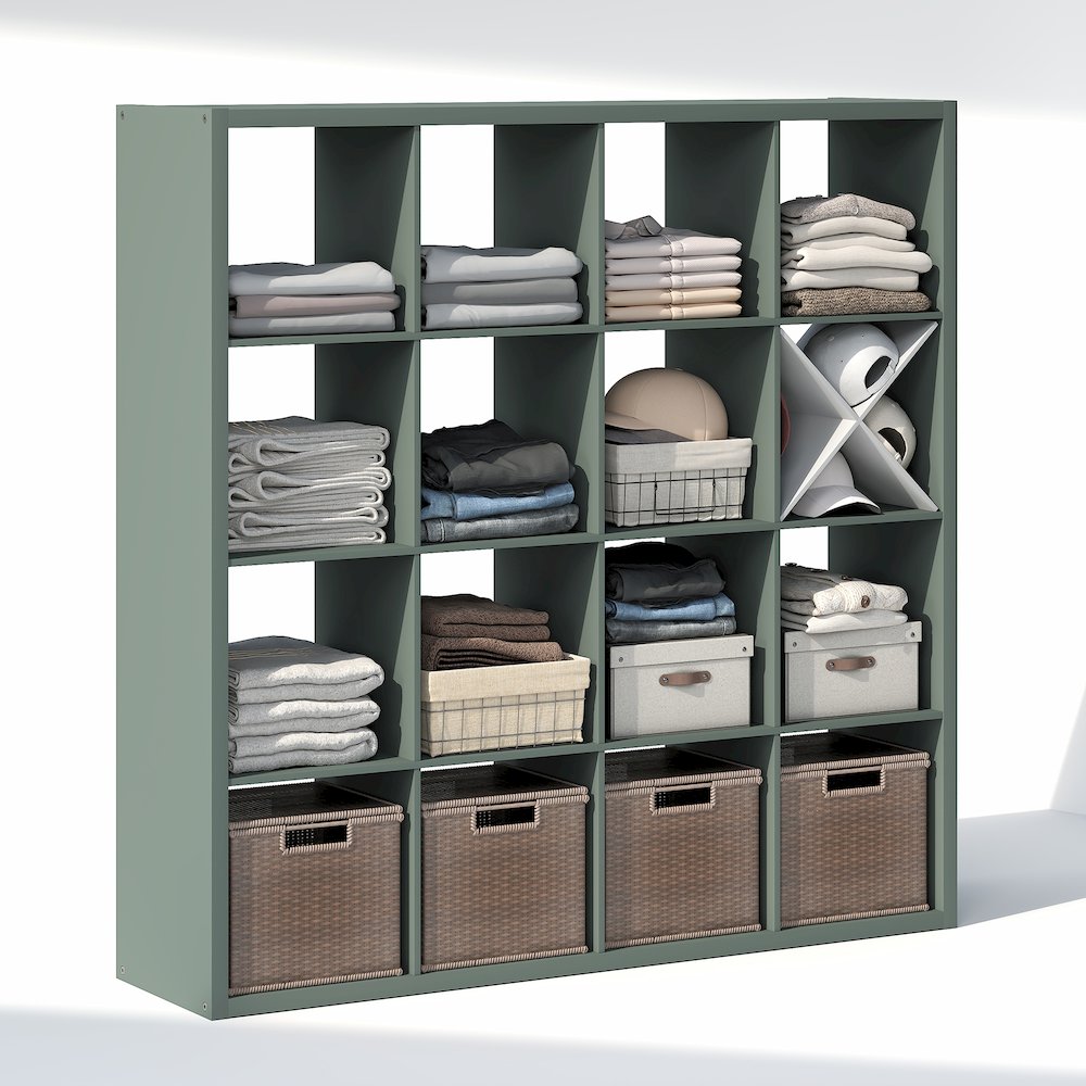 16-Cube Closet Organizer, Open Shelf Closet Storage, Extra Thick Frame. Picture 2