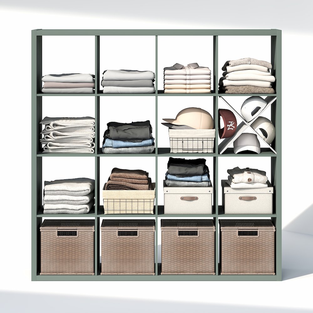 16-Cube Closet Organizer, Open Shelf Closet Storage, Extra Thick Frame. Picture 5