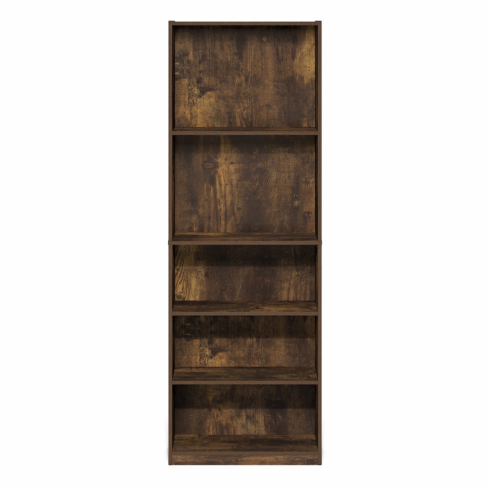 JAYA Book Shelf, 5-Tier Tall Book Shelf, Standing Bookshelf, 9.5 x 24.6 x 71.1. Picture 3