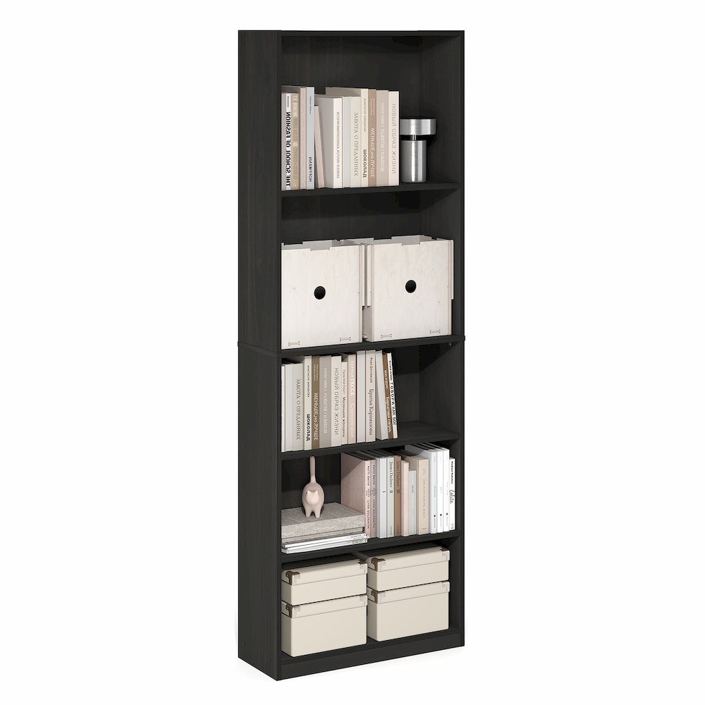 JAYA Book Shelf, 5-Tier Bookshelf with Open Storage Shelf, Standing Bookcase. Picture 2