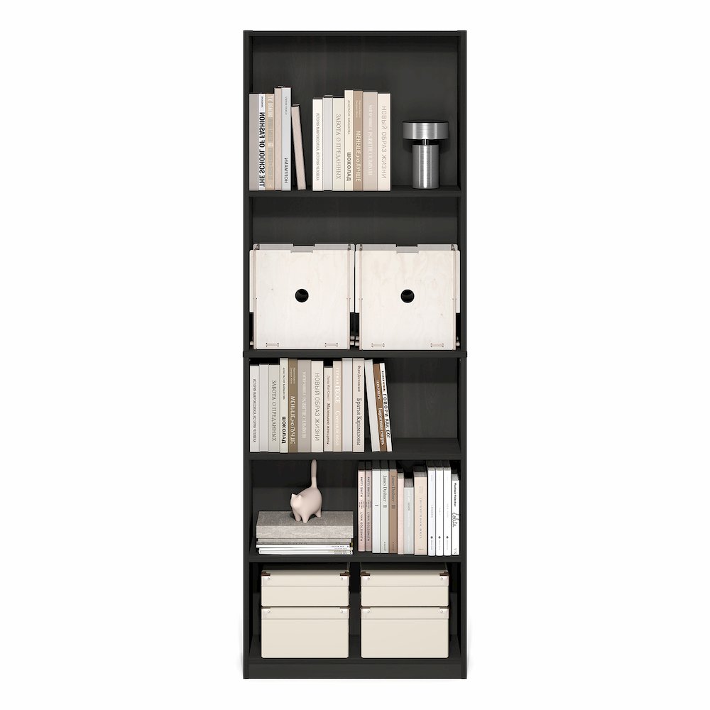 JAYA Book Shelf, 5-Tier Bookshelf with Open Storage Shelf, Standing Bookcase. Picture 5