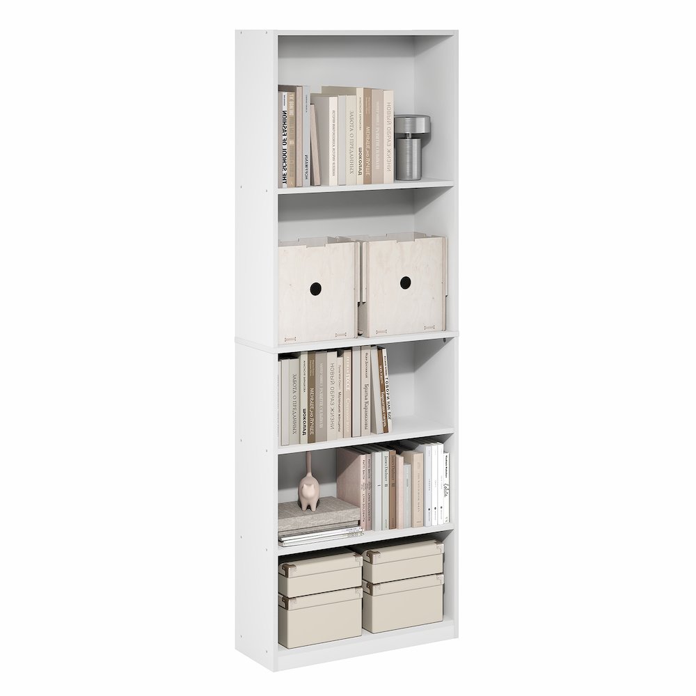 JAYA Book Shelf, 5-Tier Bookshelf with Open Storage Shelf, Standing Bookcase. Picture 2