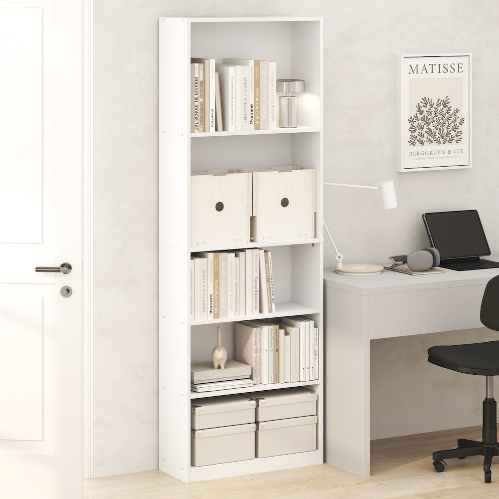 JAYA Book Shelf, 5-Tier Bookshelf with Open Storage Shelf, Standing Bookcase. Picture 3