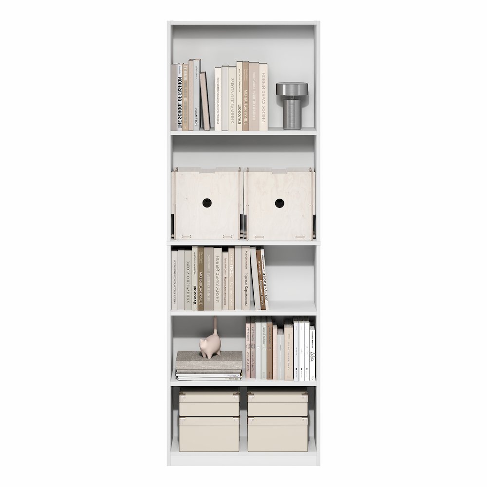 JAYA Book Shelf, 5-Tier Bookshelf with Open Storage Shelf, Standing Bookcase. Picture 5
