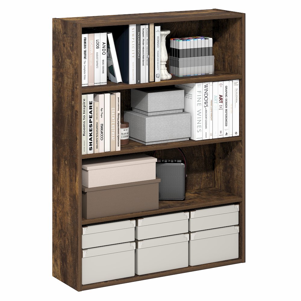 PASIR Book Shelf, 4-Tier Bookshelf, Bookcase with Open Storage Shelf. Picture 3