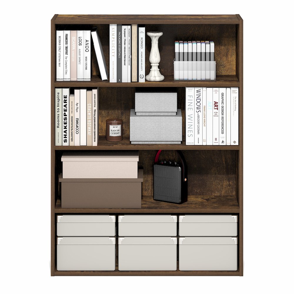 PASIR Book Shelf, 4-Tier Bookshelf, Bookcase with Open Storage Shelf. Picture 5