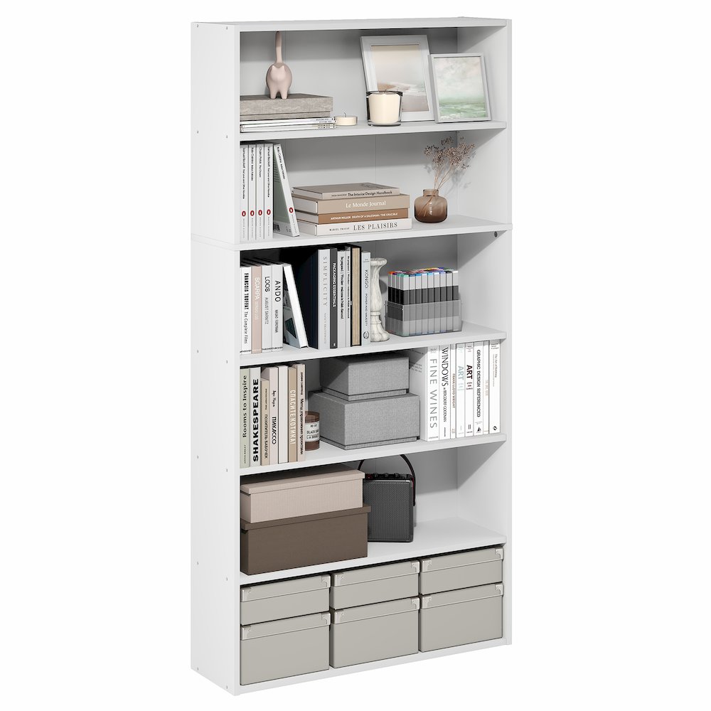PASIR Book Shelf, 6-Tier Bookshelf, Bookcase with Open Storage Shelf. Picture 2