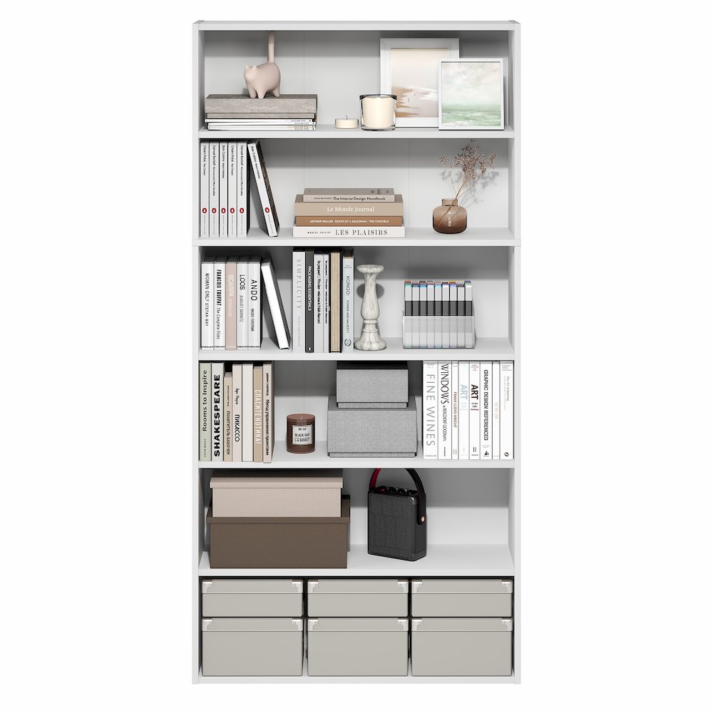 PASIR Book Shelf, 6-Tier Bookshelf, Bookcase with Open Storage Shelf. Picture 4