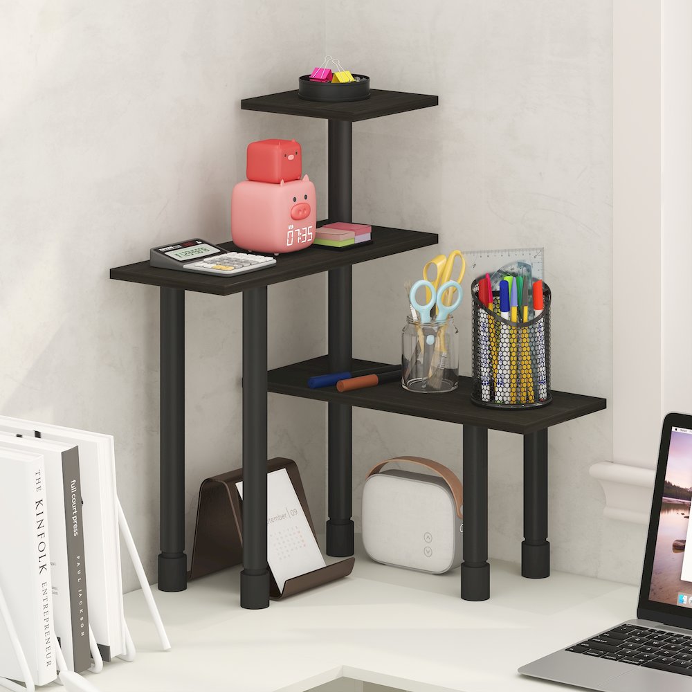 TURN-N-TUBE Corner Shelf, 3-Tier Countertop Corner Organizer. Picture 3