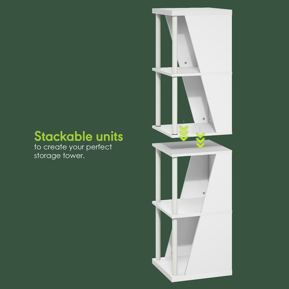 FLEXI Storage Shelf, 4-Cube Corner Shelf, Book Shelf. Picture 6