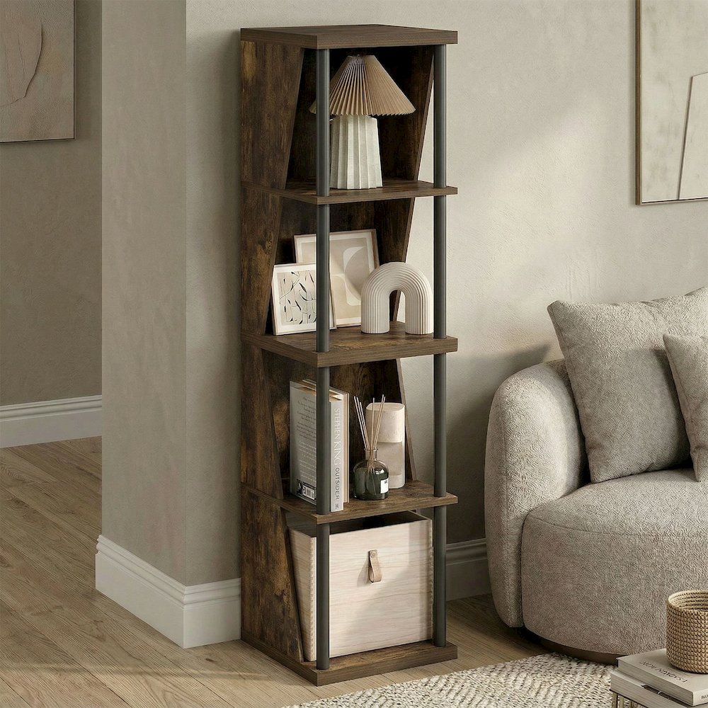 FLEXI Storage Shelf, 4-Cube Corner Shelf, Book Shelf. Picture 2