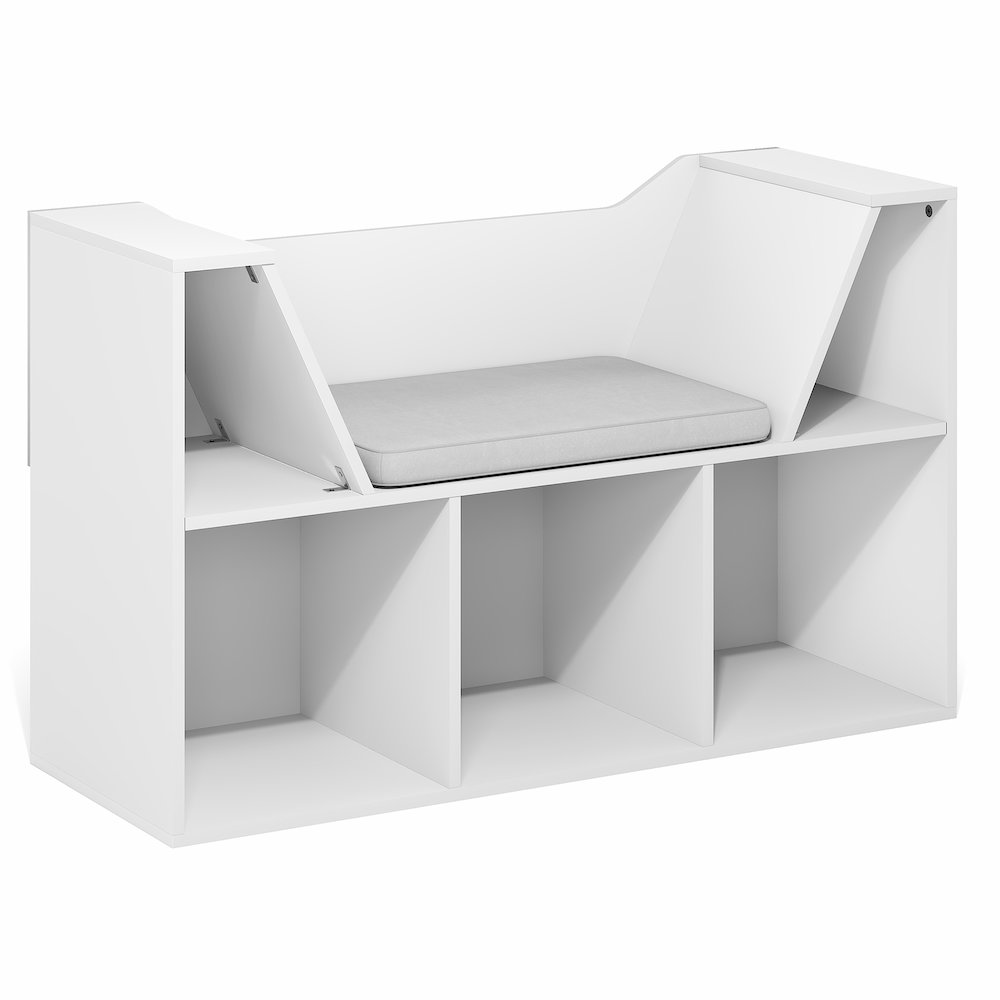 LOVA Kids Book Shelf with Reading Nook, 5-Cube Bookshelf with Seat Cushion. Picture 3