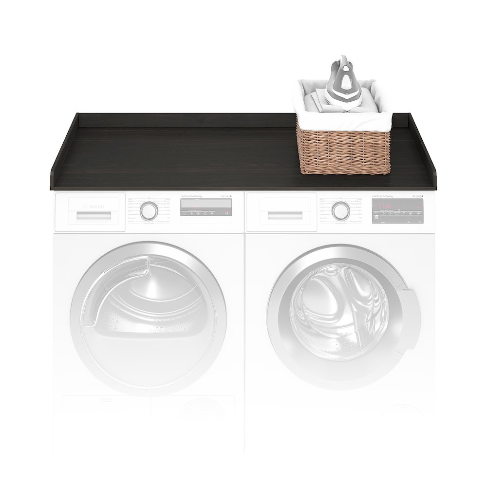 Washer Dryer Countertop, Washer and Dryer Topper, with Edge Rails, Espresso. Picture 5
