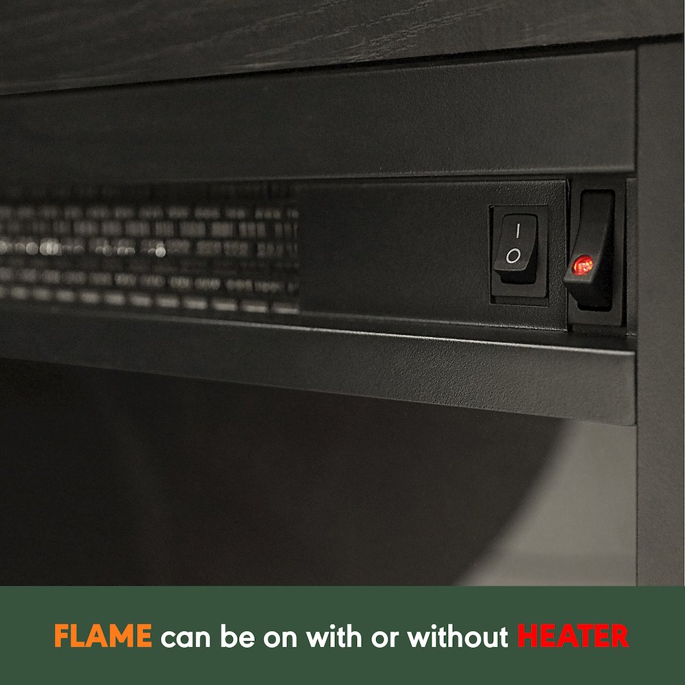 TV Console for TV up to 60 Inch with Fireplace, Dark Americano. Picture 6