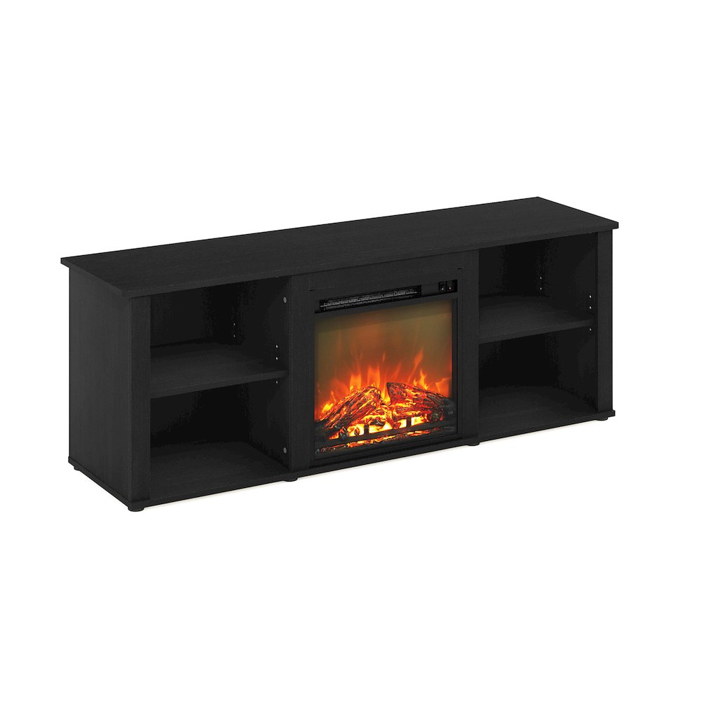 TV Console for TV up to 60 Inch with Fireplace, Dark Americano. Picture 2