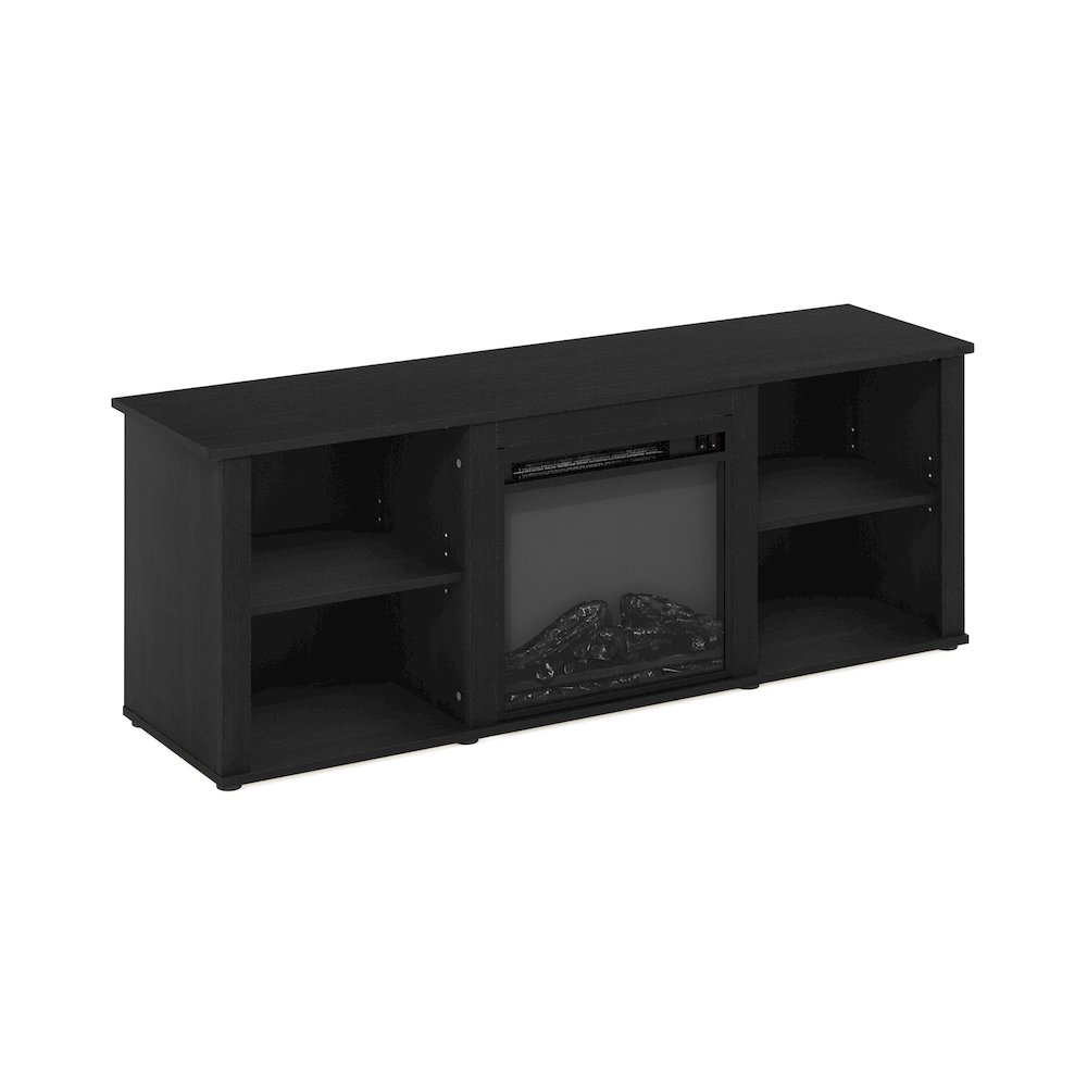TV Console for TV up to 60 Inch with Fireplace, Dark Americano. Picture 1