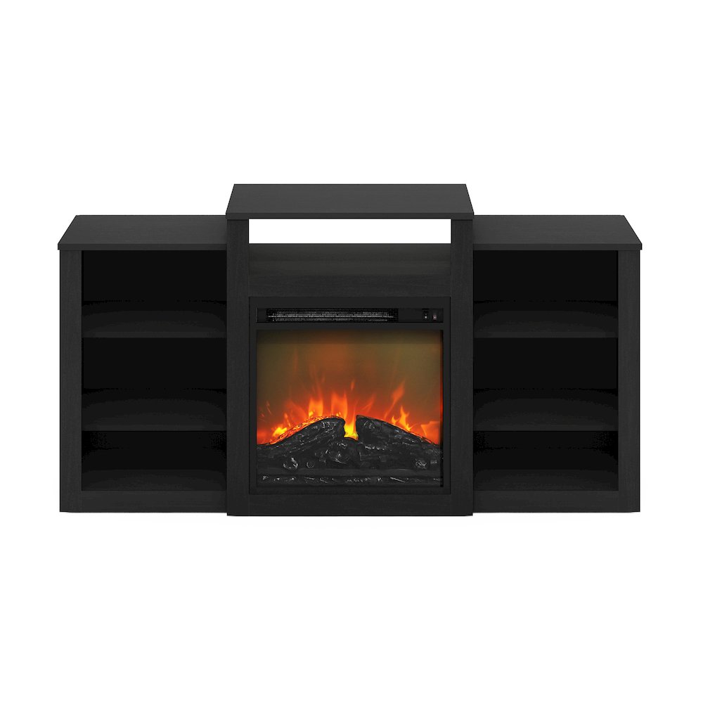 TV Console for TV up to 55 Inch with Fireplace, Dark Americano. Picture 3