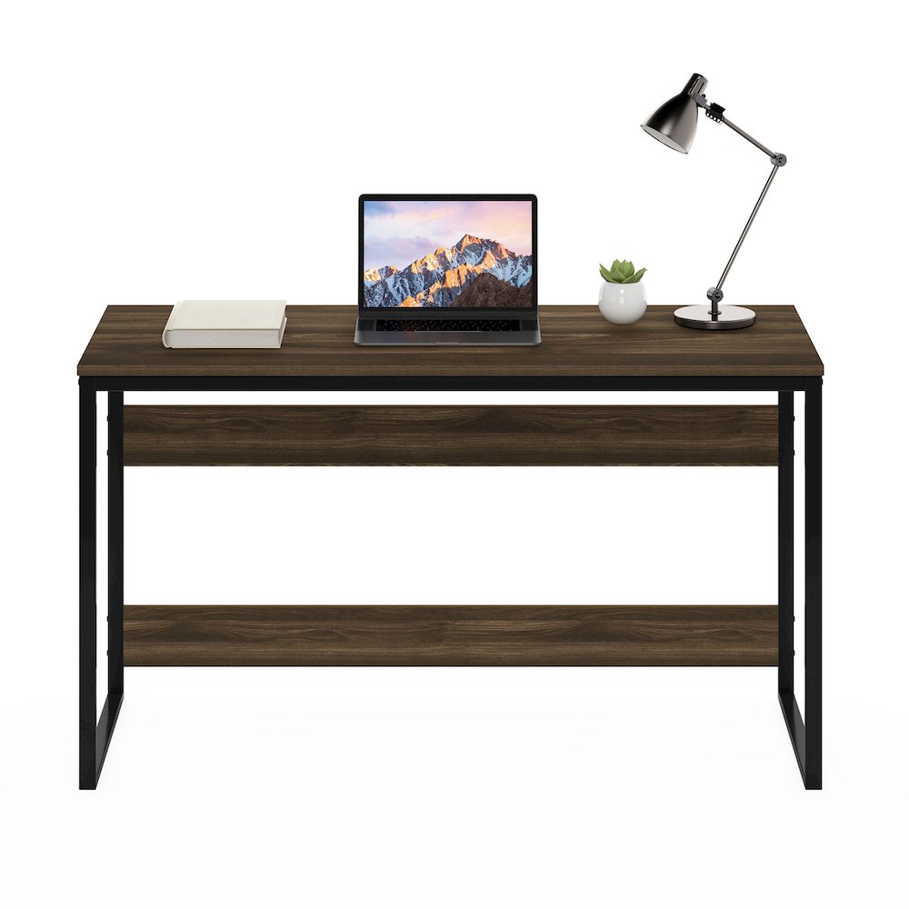 MORETTI Computer Desk, Gaming Desk, Office Desk, 52 Width, Brown Walnut. Picture 4
