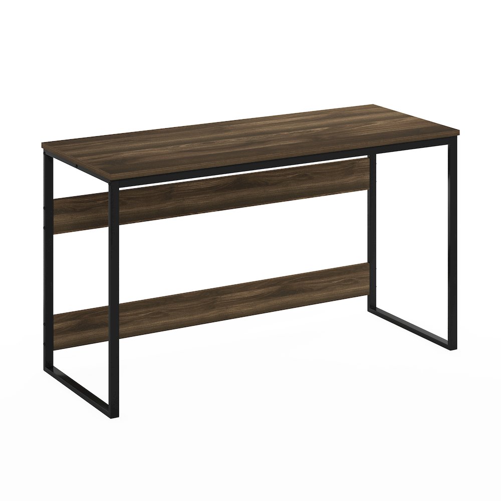MORETTI Computer Desk, Gaming Desk, Office Desk, 52 Width, Brown Walnut. Picture 1