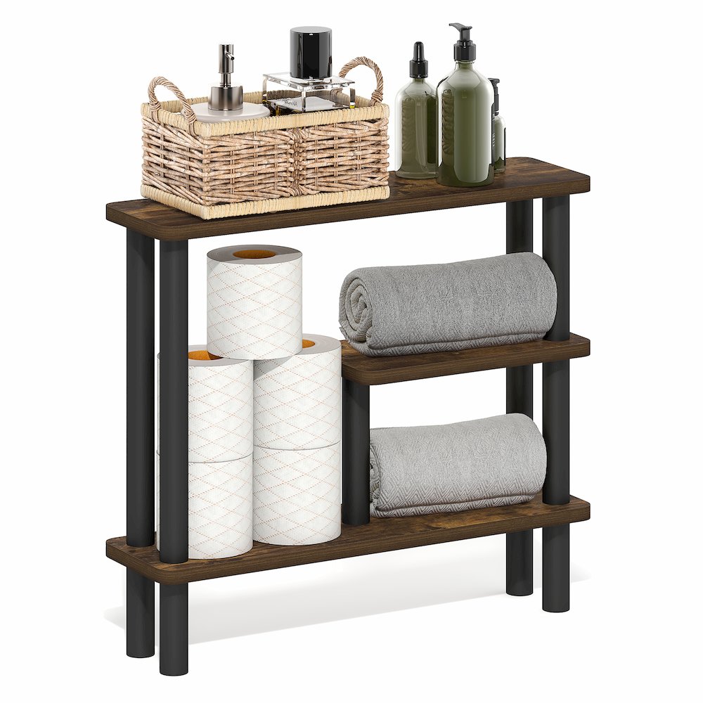 TURN-N-TUBE Bathroom Storage Shelf, 3-Tier Toolless Narrow Storage Rack. Picture 2