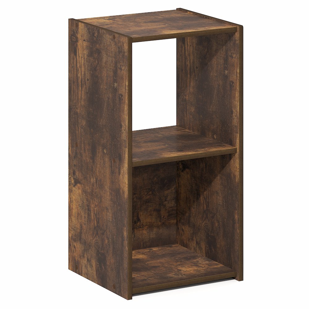 PELLI Book Shelf, 2 Cube Bookshelf with Open Back & Closed Back Cubes. Picture 1