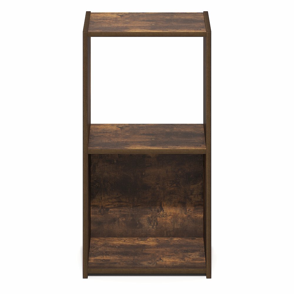 PELLI Book Shelf, 2 Cube Bookshelf with Open Back & Closed Back Cubes. Picture 3