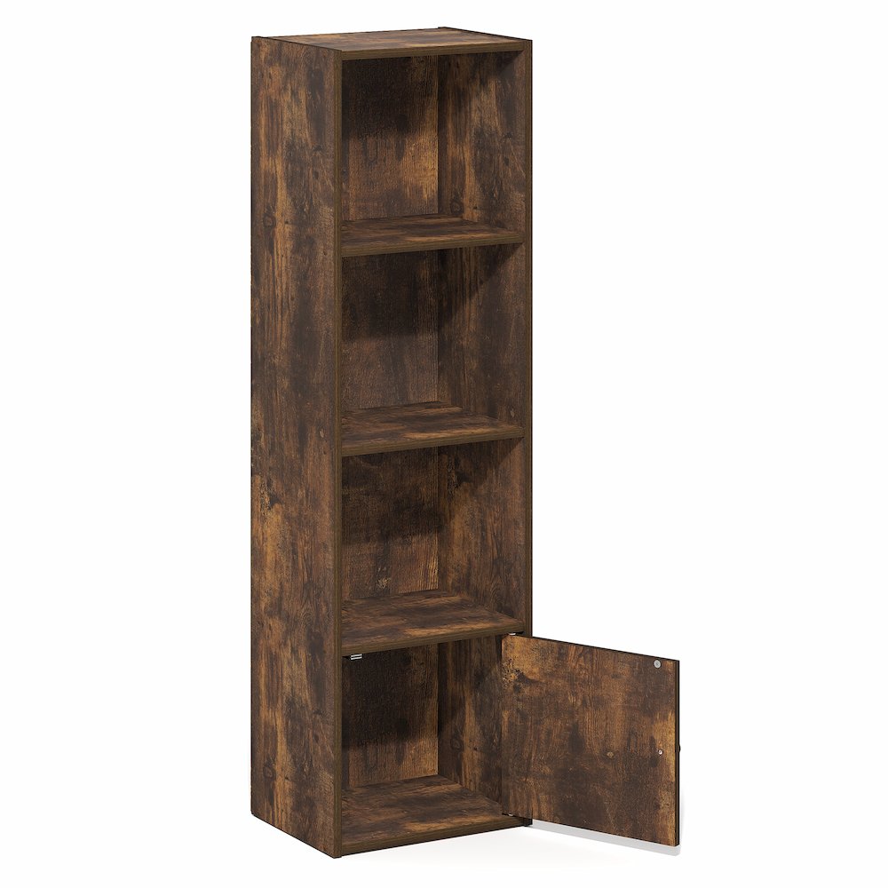 LUDER Book Shelf, 4-Tier Bookshelf with Open Shelf, 9.3 x 12 x 41.8. Picture 3