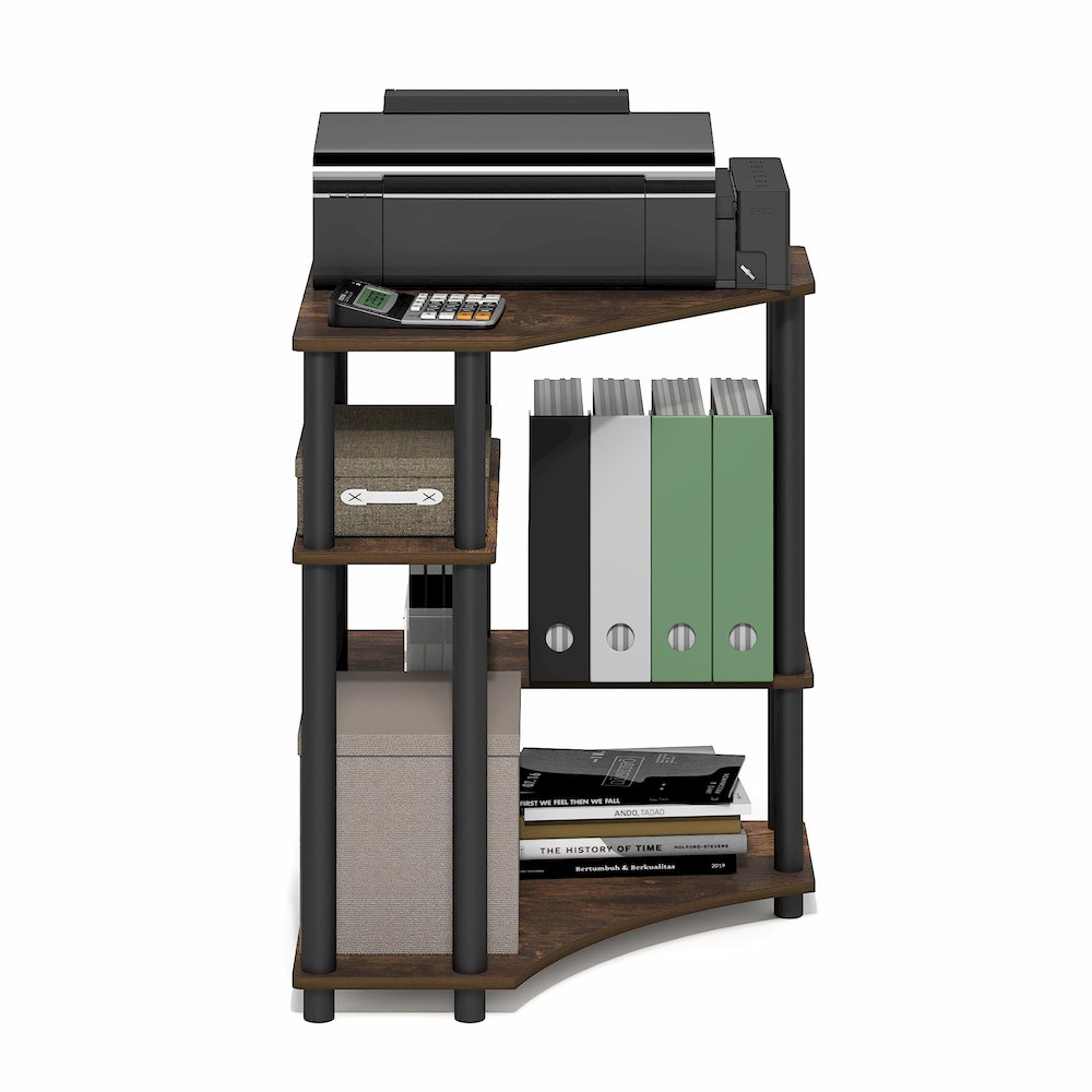 TURN-N-TUBE Desk, Corner Gaming Desk with Storage Shelves. Picture 6