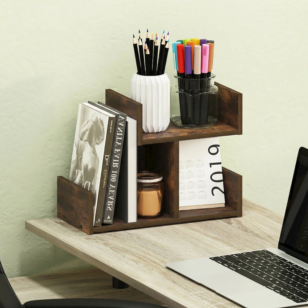 HERMITE Desk Organizers and Accessories, Desk Top Book Shelf. Picture 2