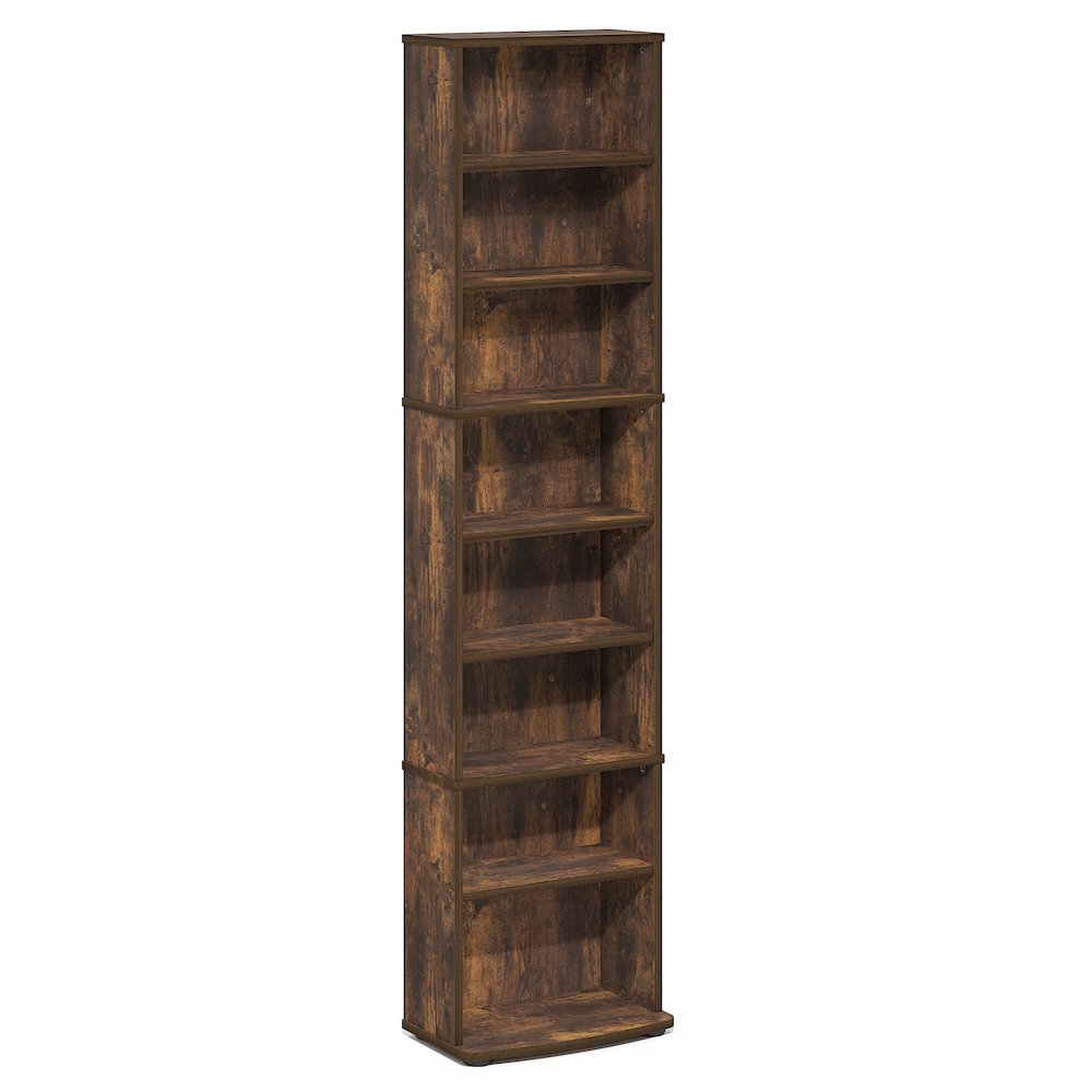 JAYA DVD Shelf, 8-Tier Tall Narrow CD Rack, Media Shelf with Adjustable Shelves. Picture 3