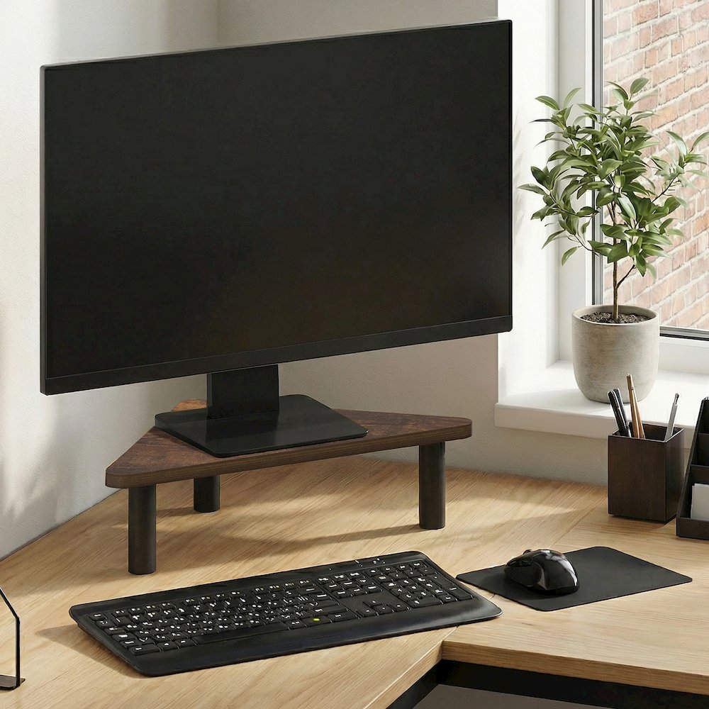 TURN-N-TUBE Monitor Stand Riser, 19.6 Wide Triangle Corner Monitor Riser. Picture 2