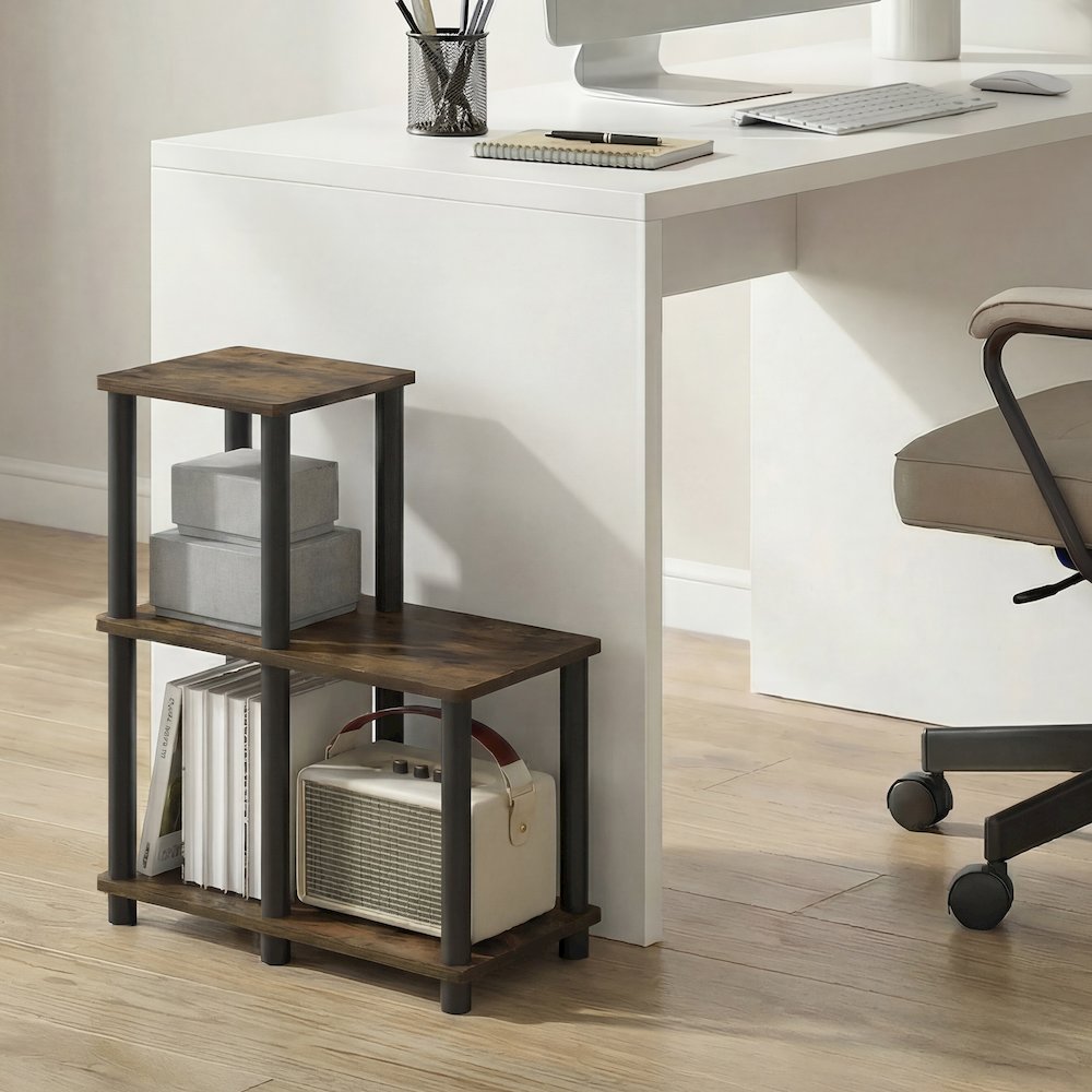 TURN-N-TUBE Storage Shelves, 3-Tier Ladder Book Shelf with Open Frame Design. Picture 2