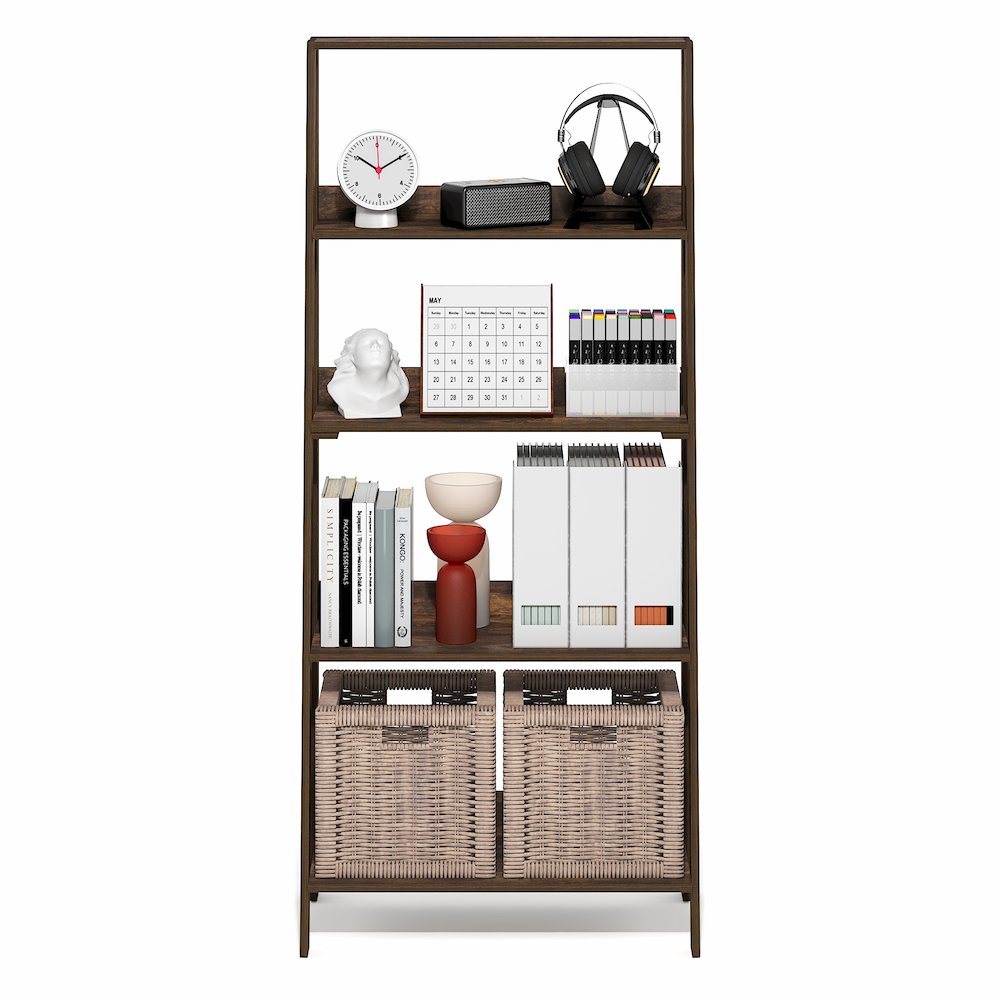 LADDER Book Shelf, 5-Tier Ladder Shelf, 13 x 23.6 x 53.5. Picture 6