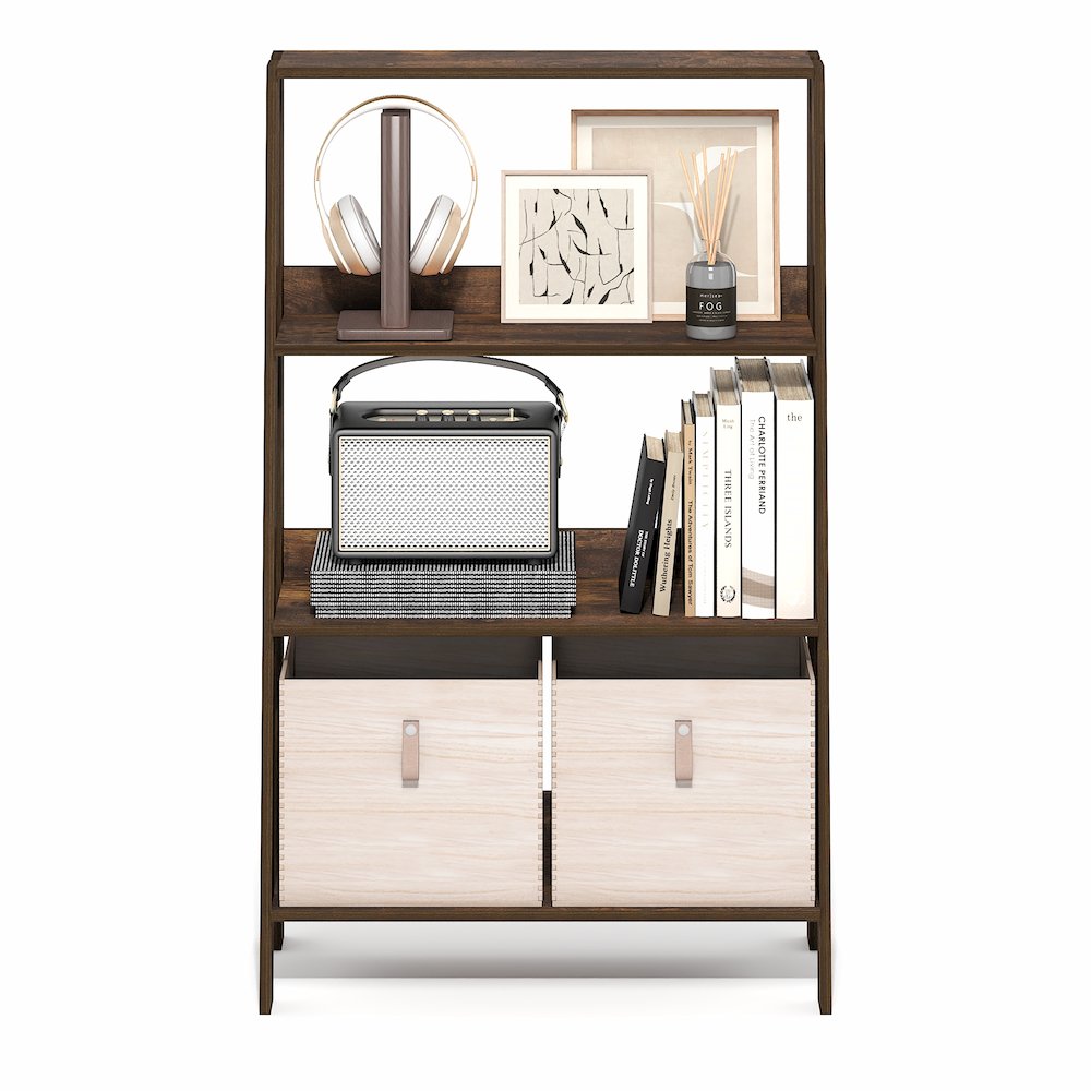 LADDER Shelf, 4-Tier Ladder Book Shelf, Open Frame Design Bookcase, Storage Rack. Picture 6
