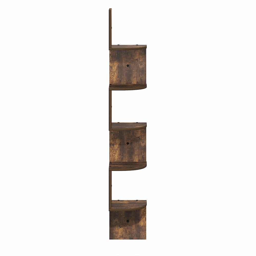 ROSSI Floating Book Shelves for Wall, 5-Tier Zigzag Corner Shelf Wall Mounted. Picture 3