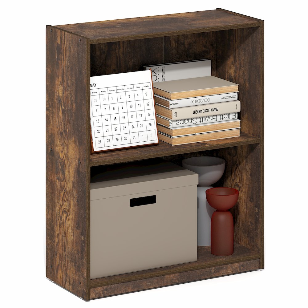 GRUEN Book Shelf, 2-Tier Small Bookshelf, 8.3 x 21.8 x 27. Picture 4