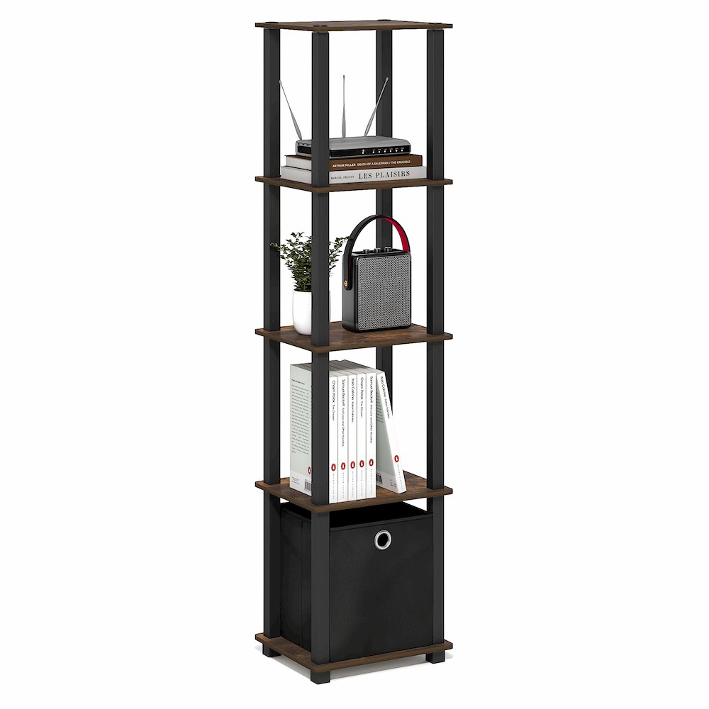 TURN-N-TUBE Book Shelf, 5-Tier Square Open Frame Display Shelf, Shelving Unit. Picture 4