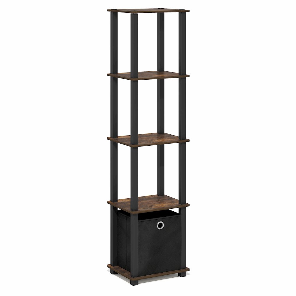 TURN-N-TUBE Book Shelf, 5-Tier Square Open Frame Display Shelf, Shelving Unit. Picture 1