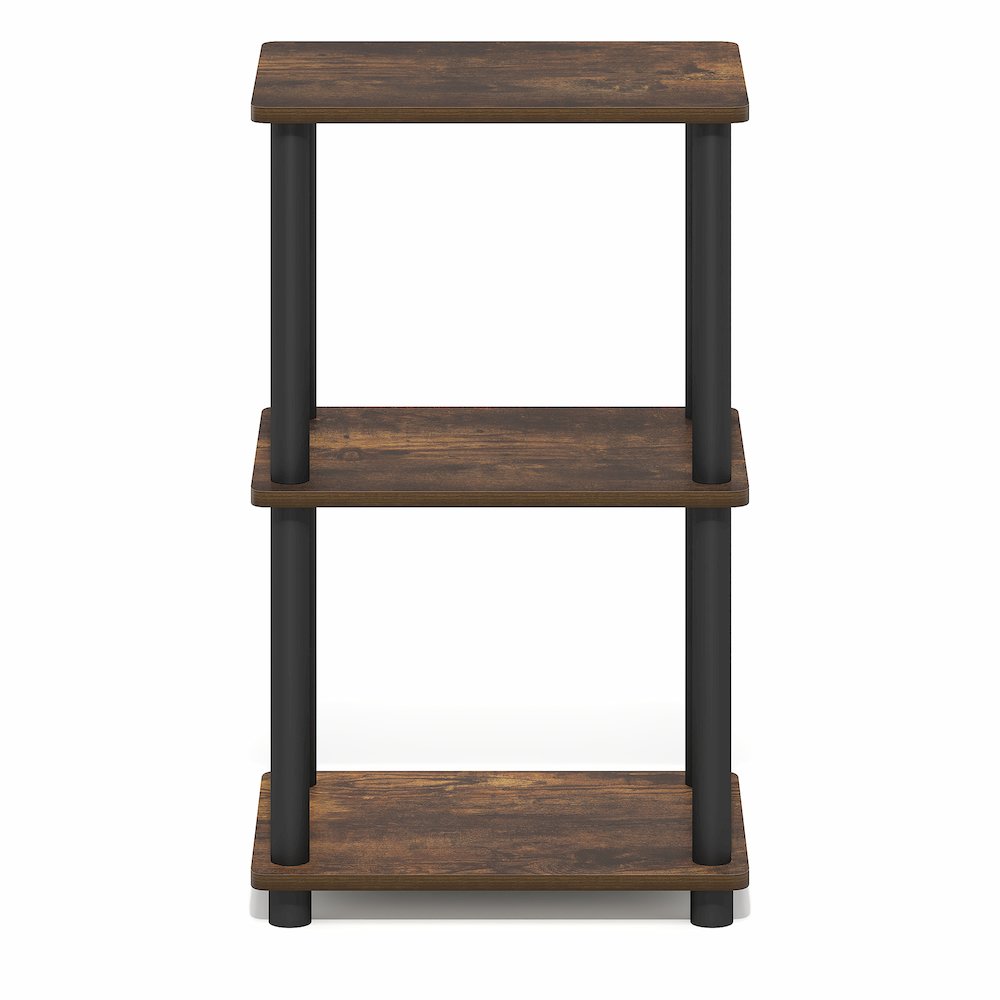 TURN-N-TUBE Storage Shelves, 3-Tier Open Frame Book Shelf, Standing Corner Shelf. Picture 3