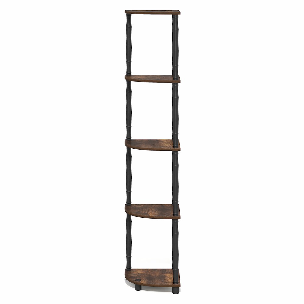 TURN-N-TUBE Storage Shelves, 5-Tier Corner Book Shelf, Standing Corner Shelf. Picture 3