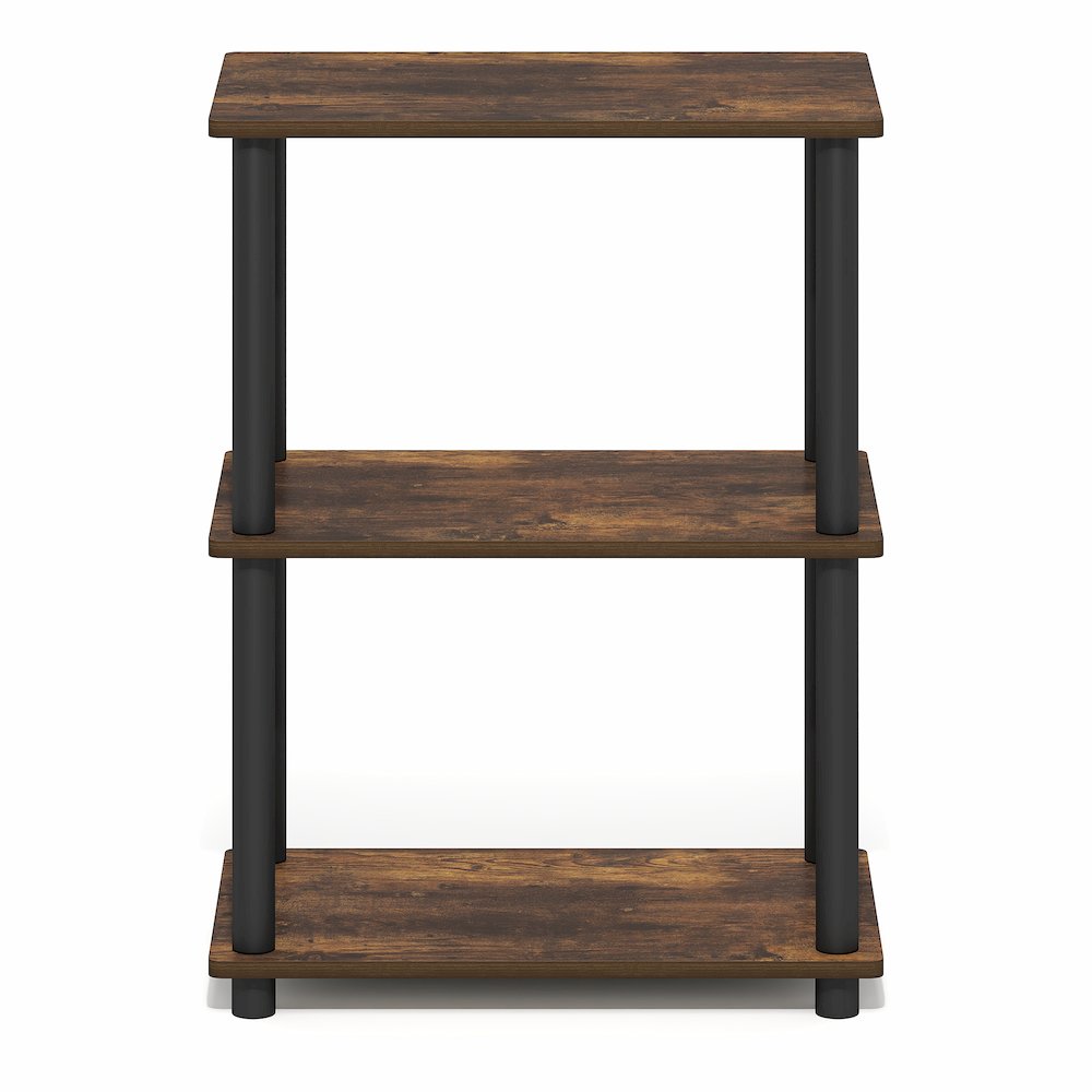 TURN-N-TUBE Storage Shelves, 3-Tier Open Frame Book Shelf, Standing Corner Shelf. Picture 3
